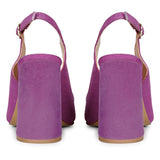 Stunning Saint Naiya Purple Pumps - Suede heels adorned with beautiful flowers. Your go-to choice for fashion-forward flair