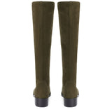 Saint Amy Olive Stretch suede Leather Knee High Boots