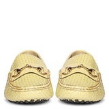 Saint Lucy Lime Woven Leather Loafers
