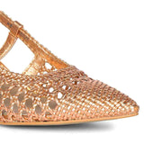 Saint Anya Cipria Hand Woven Leather Block Heels