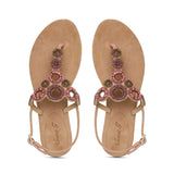 Saint Chiara Nude Leather Flats