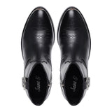 Saint Gessica Buckle Decorative Leather Ankle Boots