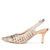 Saint Tamia Pink & Cipria Metallic Hand Woven Leather Pumps