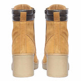 Saint Esme Tan Suede Leather Lace Up Boots