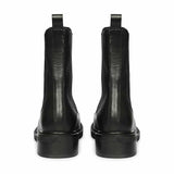 Saint Triana Cap Toe Black Leather Chelsea Boots
