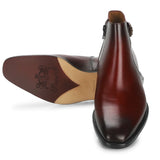 Saint Roger Red Leather Ankle Boot - SaintG