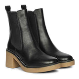 Saint Betsy Black Leather High Ankle Boots
