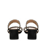 Fashion Forward: Saint Devlin Hand-Embroidered Black Leather Block Heels