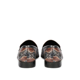 Saint Ellis Blue Snake Print Leather Loafers