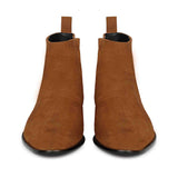 Saint Alfie Tan Suede Leather Handcrafted Chelsea Boots