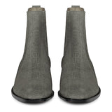 Saint Ollie Grey Croco Print Suede Leather Chelsea boot