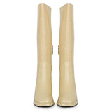 Saint Jolène Off White Harrod Patent Leather Long Boots