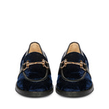 Saint Cinzia Blue Velvet Moccasins