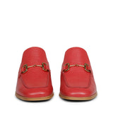 Step out in confidence with Saint Jasmine's red lizard moccasins, a perfect blend of fashion and comfort