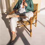 Saint Kinslee Ivory Mesh & Suede Leather Pumps