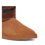 Saint Honora Tan Camo Boots: Stylish Italian fabric-leather snug boots in a unique tan camo design for fashion-forward comfort