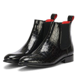 Saint Eadred Black Croco Patent Shiny Leather With Set - SaintG India