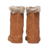 Saint Honora Tan Camo Boots: Stylish Italian fabric-leather snug boots in a unique tan camo design for fashion-forward comfort