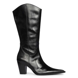 Saint Prune Black Leather Calf Boots
