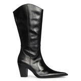 Saint Prune Black Leather Calf Boots