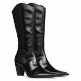 Saint Prune Black Leather Calf Boots