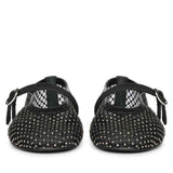 Saint Zoey Strass Embellished Black Leather Flats