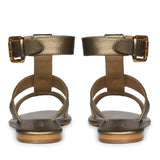Saint Ida Metal Studded Bronze Metallic Leather Sandals