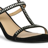 Saint Dylan Strass-Embellished Black Leather Stilettos