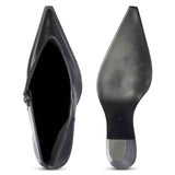 Saint Prune Black Leather Calf Boots