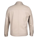 Saint Ruben Off-White Leather Men's Jacket With Collars