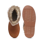 Saint Honora Tan Camo Boots: Stylish Italian fabric-leather snug boots in a unique tan camo design for fashion-forward comfort