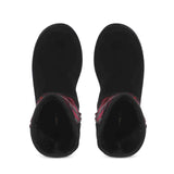 Burgundy Camo Snug Boots by Saint Flora: Stylish comfort in every step. Perfect for a trendy and cozy look. #FashionFootwear