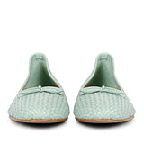 SaintG Womens Blue Ballet Flat Sandals