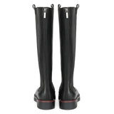 Trendy Back-Zipper Boots: Saint Pietro's Black Leather Elegance