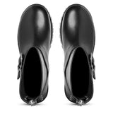 Saint Marcella Metal Studded Black Leather Ankle Boot. - SaintG