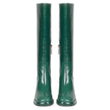 Saint Jolène Green Harrod Patent Leather Long Boots