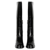 Saint Jolène Black Harrod Patent Leather Long Boots