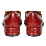 Saint Aoife Rust Leather Handcrafted Saddle Moccasins