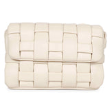 Giada Cream Woven Leather Cross Body Sling Bags