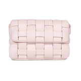 Giada Pink Blush Woven Leather Cross Body Sling Bags
