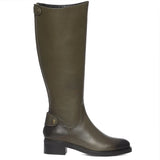 Saint Chloe Olive Leather Knee High Boots - SaintG India