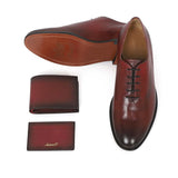 SaintG Mens Bordo Color Leather Boot With Set - SaintG India