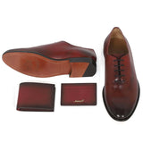 SaintG Mens Bordo Color Leather Boot With Set - SaintG India