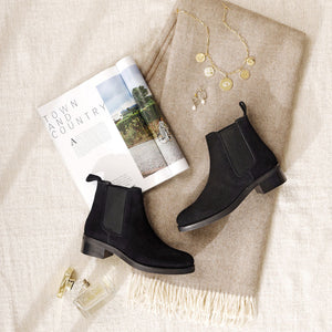 Saint Isa Black Leather Ankle Boot - SaintG