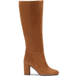 Saint Priscilla Tan Suede Leather Knee High Slouch Boots - SaintG India
