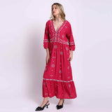 Saint Womens Red Geometric Dress