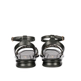 Saint Catalina Black Leather Flat Sandal