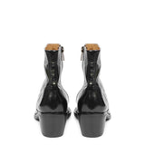 Saint Emelia Black Leather Washed Ankle Boot