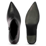 Saint Hana Handcrafted Black Leather Ankle Boots