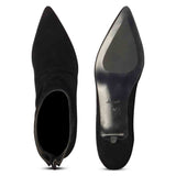 Saint Florino Black Suede Leather Handcrafted Ankle Boots